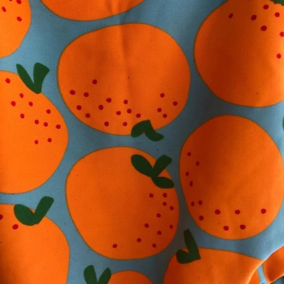 Tucker + Tate swimsuit one piece aqua blue with oranges size 9 months - Picture 6 of 9